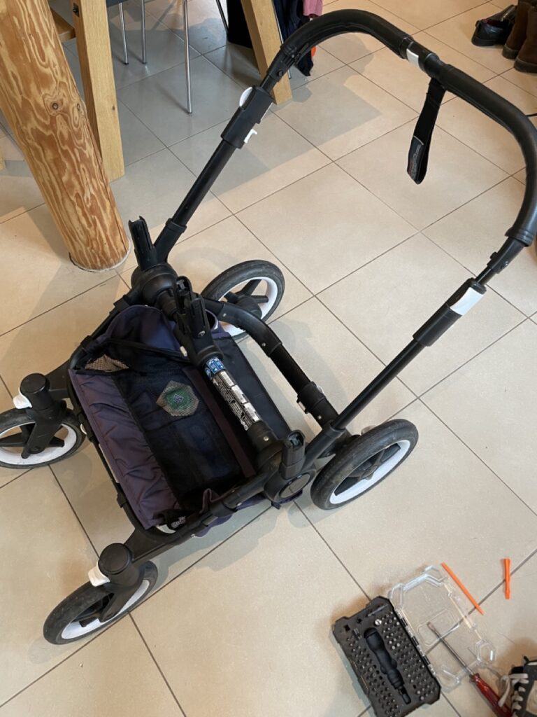 Bugaboo Donkey klapvogn repareret